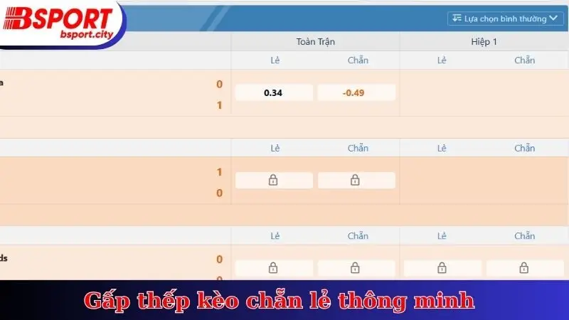 Gấp thếp kèo chẵn lẻ thông minh